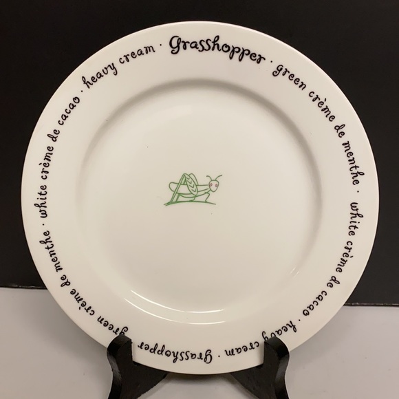 Pottery Barn Bar Lingo Cocktail Themed Appetizer Plates Set of Four 8”D - Picture 4 of 10